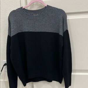 Gray and Black Cardigan Sweater